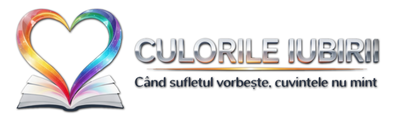 Logo Culorile Iubirii – inimă multicoloră ieșind dintr-o carte deschisă