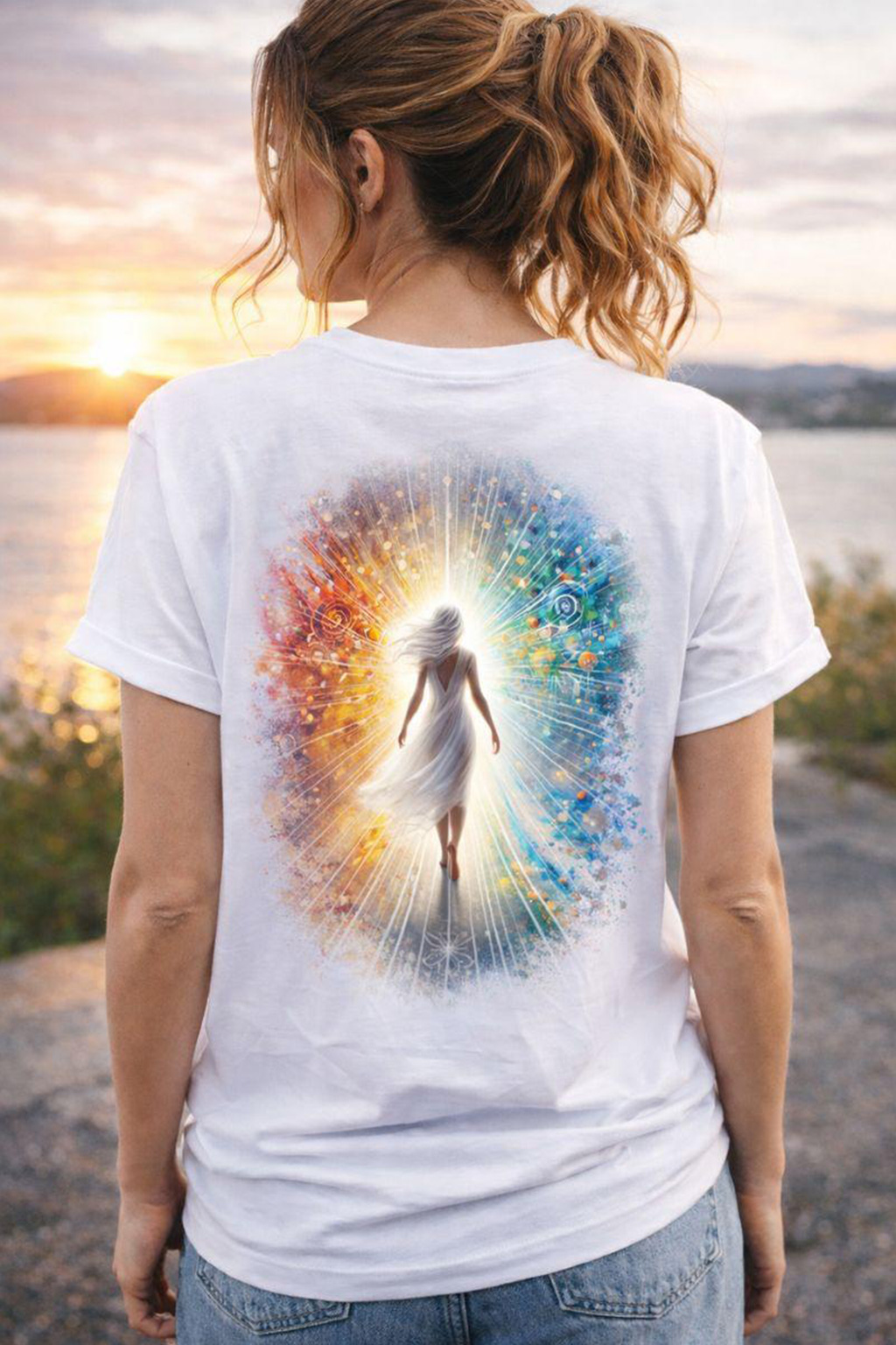 Design de tricou inspirat din coperta cărții „Culorile Iubirii Volumul I” de Aly-Na