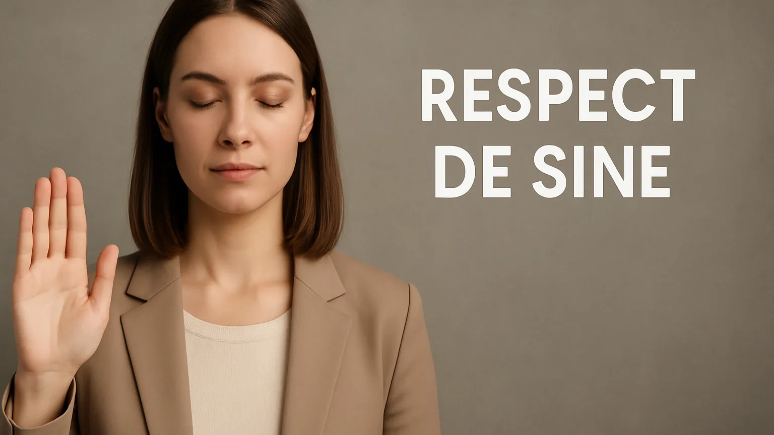 O femeie zâmbind în timp ce citește o carte, simbolizând respectul de sine.
